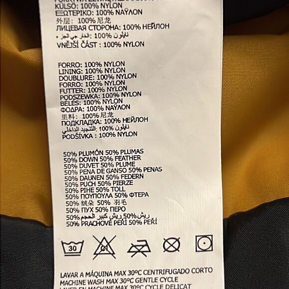 Springfield Free Festival Down /Feather Puffer Vest Black Yellow size L - Picture 11 of 11